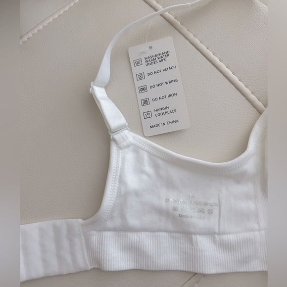 2 for $40. Womens Nursing Bra, Breastfeeding Bra with Removable Pads, White,US M - Picture 3 of 8